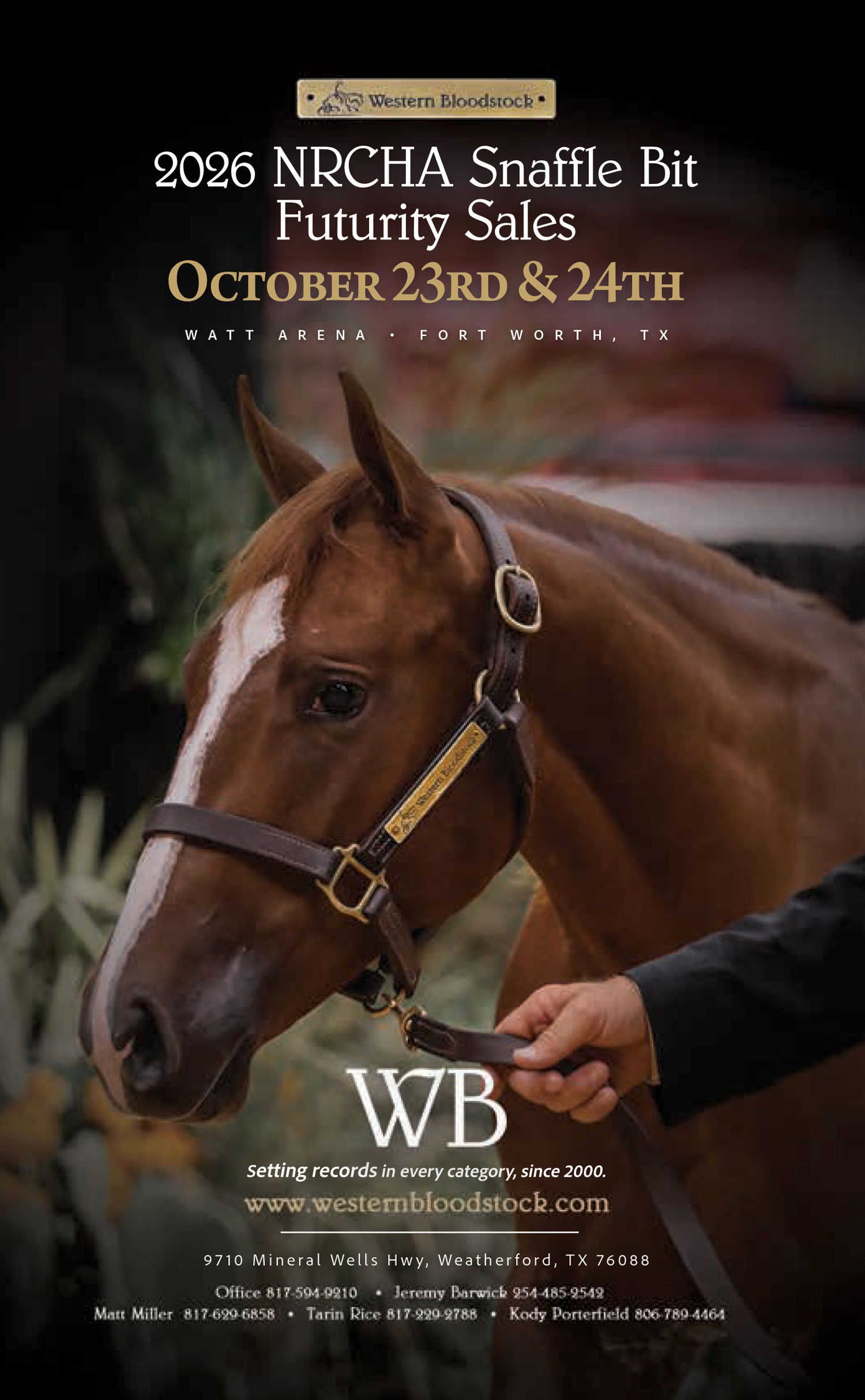 2026 NRCHA Snaffle Bit Futurity Sales catalog cover